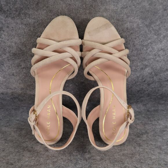 Cole Haan Shoes Womens 5.5 Sandal Pumps Platform Leather Ankle Strap Open Toe - Picture 9 of 16